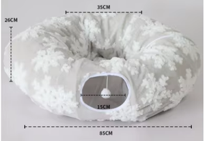 Nieuw Ontwerp Zacht Gesloten Kattenbed Grottunnel Met Pluche Warme Stof Milieuvriendelijk Ontwerp Afneembaar En Wasbaar Voor Honden En Katten - Product Image 6