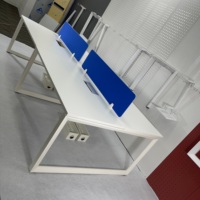 Pieds de table de travail modernes et durables en fer, les plus vendus, pour bureau à domicile, école, bureau, 2 personnes, vente en gros d'usine