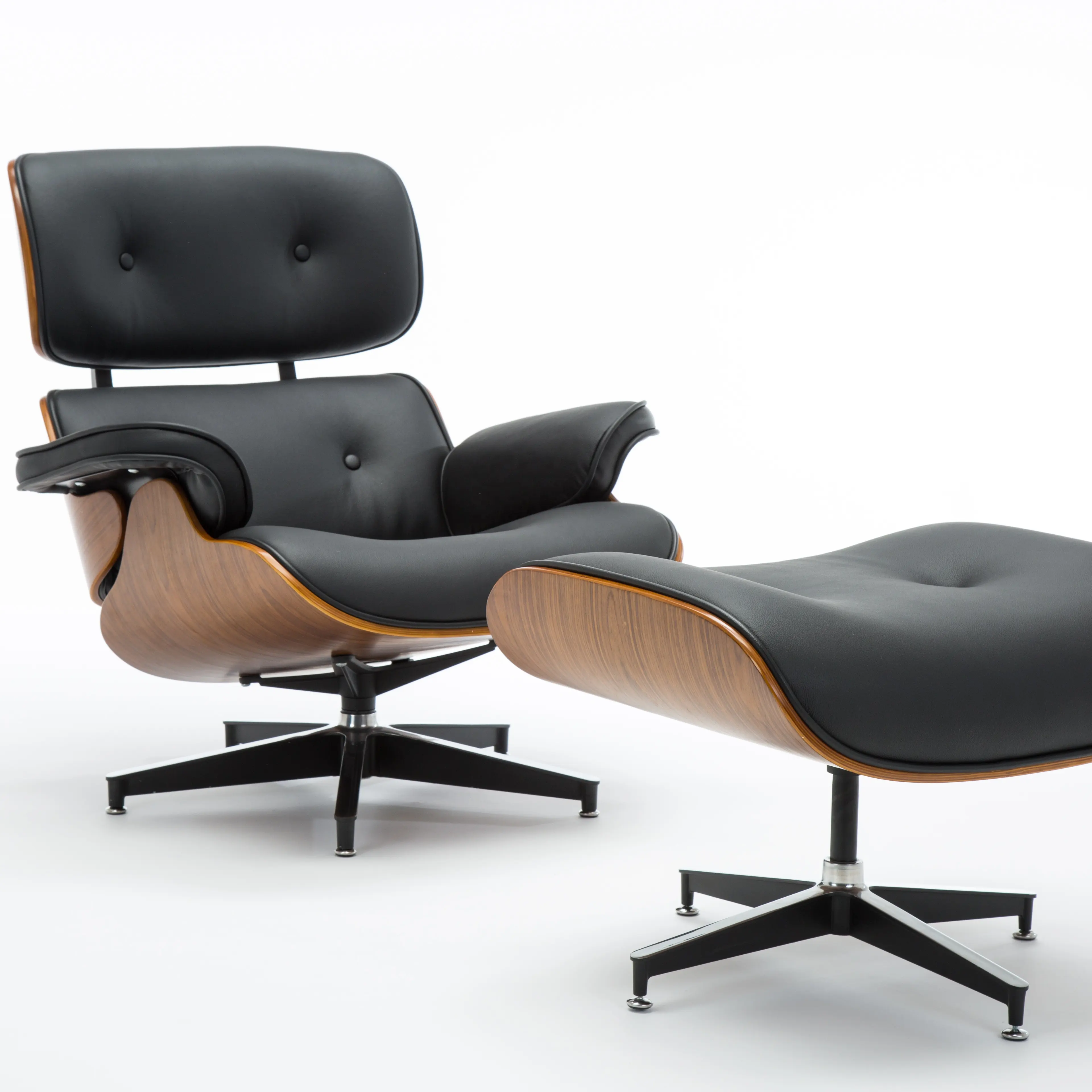 Классический Современный откидной кожаный стул для гостиной 2022 года из орехового дерева с хромированной основой