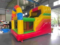 Château gonflable commercial combiné avec toboggan pour enfants - 5 passagers 5x3x4m Matériel PVC Certifié CE