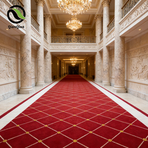 Tappeti Runner Lunghi per Corridoio Qianqiao, Moderni e Lussuosi, Antimacchia, Antiscivolo, in Nylon Stampato <span class=keywords><strong>Rosso</strong></span> - Product Image 1