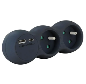 เต้ารับไฟฟ้าติดผนังแบบฝรั่งเศส Pheiyon EU 2*16A 230V มาตรฐาน CE ROHS พร้อมสายดิน USB A+C IP20 2 ช่องเสียบ สำหรับบ้านและสำนักงาน - Product Image 2