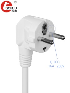 NF CE Certified 16A 250V <strong>Power</strong> <strong>Cord</strong> with Type E to EU Plug Pure Copper IEC <strong>C5</strong> &amp; CEE Male End for Home Appliances IP11 Level - Product Image 5