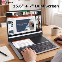 Portátil OEM de Doble Pantalla, 15.6 Pulgadas IPS, Pantalla Táctil de 7 Pulgadas, Intel N95, 32GB RAM, Ordenador Portátil para Aprendizaje en Línea