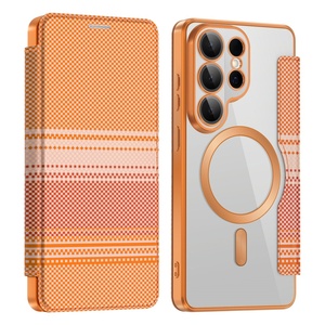 เคสโทรศัพท์หนัง PU ลายคาร์บอนไฟเบอร์แบบใหม่ สำหรับ Samsung S26 S24 S25 Ultra พร้อมช่องใส่บัตร ป้องกันการกระแทก - Product Image 1