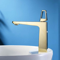 Robinet monocommande moderne en laiton pour eau chaude et froide, avec débit contrôlé, valve en céramique, finition chromée, pour lavabos à poser - Multiples