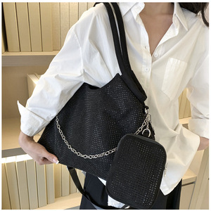 Bolso de hombro con diamantes de gran capacidad de alta calidad, nuevo bolso de cadena para primavera y verano con monedero, bolso de moda - Product Image 3