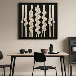 Marcos de fiesta de fibra escandinava, colgantes de pared de macramé decorativos, diseños de arte textil, decoración del hogar, decoración de pared para el hogar de lujo - Product Image 2