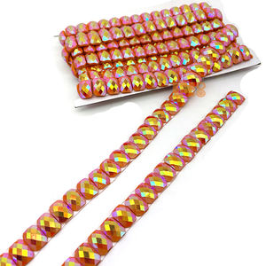 2026 personnaliser <span class=keywords><strong>Samba</strong></span> Tango carnaval Costume carnaval garniture fer sur Orange AB strass diamant Applique garniture - Product Image 1