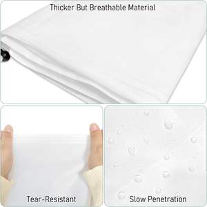 ผ้าคลุมต้นไม้ป้องกันน้ำค้างแข็ง ผ้าคลุมกันหนาวสำหรับพุ่มไม้ มีซิปและเชือกผูก (สีขาว) - Product Image 3