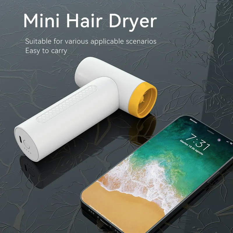 Lescolton pengering rambut portabel desain baru, pengering rambut nirkabel dapat diisi ulang daya USB, Pengering tiup portabel 2023