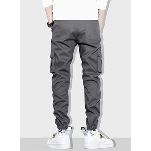 Pantalones Cargo Casuales para Hombre, Cintura Elástica con Cordón, Pantalones Deportivos Ajustados, Múltiples Bolsillos, Tela Oxford Transpirable - Product Image 3