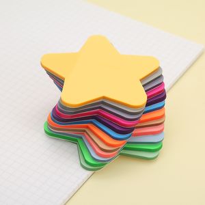 50 feuilles de notes autocollantes étoiles blocs-notes <span class=keywords><strong>auto</strong></span>-adhésifs translucides colorés faciles à poster pour les rappels fournitures scolaires de bureau pour la maison - Product Image 3