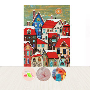 Kit per Pittura Diamante 5D Fai-da-Te con <span class=keywords><strong>Case</strong></span> <span class=keywords><strong>Colorate</strong></span>, Colore DMC 447, Produzione OEM - Product Image 2