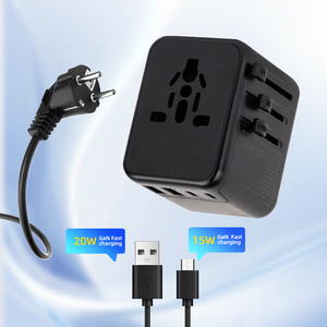 Oem <span class=keywords><strong>adapter</strong></span> cắm 3-vị trí trượt chuyển đổi tất cả-trong-một toàn cầu Cắm Châu Âu phích cắm adaptador đa trong 1 Bộ chuyển đổi - Product Image 4