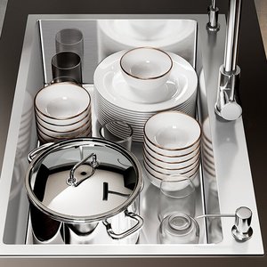 Fregadero de cocina de acero inoxidable SUS304 para el hogar, tipo cascada, de un solo tazón grande, engrosado, para montaje bajo encimera - Product Image 2