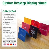 Support de Présentation de Table en Acrylique Transparent de Luxe OEM pour Cartes et Panneaux – Idéal pour Restaurants, Commerces, Hôtels et Boutiques
