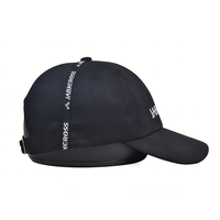 Casquette de baseball ajustable pour homme, style classique 6 panneaux, avec logo brodé, perforée, sportive, type snapback