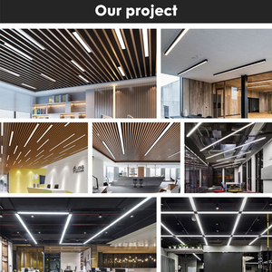 Bbier Tùy Chỉnh Anti-Glare Thương Mại Trang Trí Siêu Thị Văn Phòng Treo Nhôm Mặt Dây Chuyền <span class=keywords><strong>LED</strong></span> Liên kếtĐèn Tuyến Tính - Product Image 5