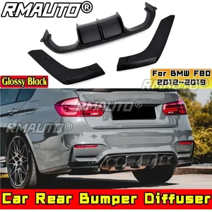 Kit carrosserie pour BMW F80 2012-2019, diffuseur de pare-chocs pour BMW F30, kit carrosserie noir brillant, style sport, diffuseur, séparateur, accessoires de voiture - Product Image 3