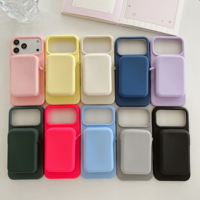 Nouveautés : Coque en silicone liquide avec porte-monnaie et porte-cartes, attraction magnétique puissante N52, antichoc, design de luxe