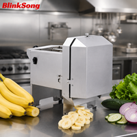 Multifunctionele fruit- en groentesnijder Elektrische bananen snijmachine Roestvrij staal Verstelbare dikte voor de voedingsindustrie