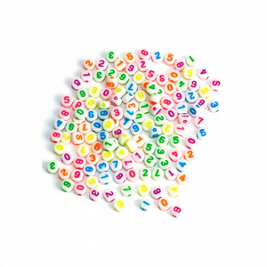 Perline Ilan con numeri 4x7mm per lavori artigianali 17g - Product Image 2