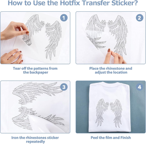 Термотрансферные стразы-наклейки с градиентом, кристаллы, декоративные аппликации, блестящие стразы, эластичные, прочные, без никеля - Product Image 6