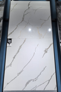 Thiết kế mới vàng dòng sứ gạch lát sàn thiết kế mới kích thước lớn tráng men đánh bóng gạch giá tốt bề mặt bóng 800x800mm - Product Image 4