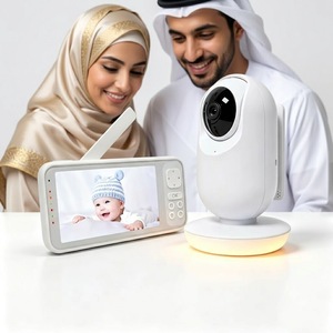 Moniteur bébé sans WiFi KT556L, écran IPS 5 pouces, caméra vidéo bébé sans fil HD 720P avec PTZ, batterie 5000 mAh, protection de la vie privée - Product Image 1