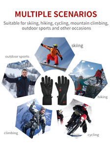 Savior ถุงมือขี่จักรยานแบบชาร์จหน้าจอสัมผัส, ถุงมือให้ความอบอุ่นสำหรับเล่นกีฬาฤดูหนาวกลางแจ้งปั่นจักรยาน - Product Image 4