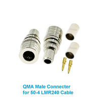 Connecteur de fil de prise de cloison mâle/femelle QMA connecteur 50 Ohm 50-4 QMA pour câble LMR240