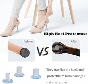 Protectores de Tacón Antideslizantes y Reductores de Ruido, Cubre Tacones para Zapatos de Tacón Alto, Protectores para Reparar Puntas de Tacón Desgastadas - Product Image 5
