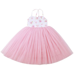 RTS 6 Dollars Promotion Été Déstockage Robe Tutu Fantaisie Sans Manches Dos Nu en Tulle pour Filles 1 Pièce - Product Image 3