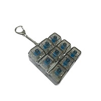 Teclado mecánico iluminado de 9 teclas, cuadrado, de plástico, con botones de descompresión, juguete antiestrés con luces intermitentes para teléfono