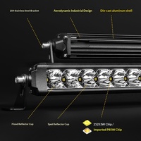 Nouvelle Bande Lumineuse LED pour Voiture, Projecteur de Toit Tout-Terrain, Ultra-Mince, Simple Rangée, 9-32V DC 200W