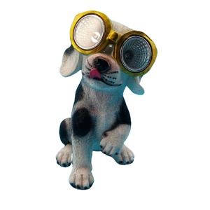 Grosir Lampu Surya Luar Ruangan Resin Kreatif Taman Anjing Ornamen Anak Anjing Tampan Lampu Surya Dekorasi Rumah - Product Image 3