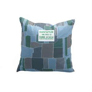 Cuscini e Imbottiture in Tessuto Scamosciato Blu Pavone 45*45, Antelina Stampata - Product Image 1