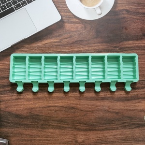 8-khoang Silicone Ice Cream khuôn khối xây dựng DIY Homemade Popsicle khuôn mẫu món tráng miệng Ice Pop Lolly Maker tái sử dụng công cụ - Product Image 5