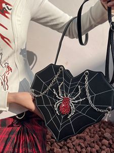 תיק פראנק עור harajuku ילדת תיק העכביש גותית lolita קרוסדרסינג - Product Image 3