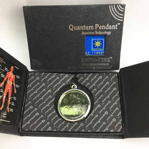 Pendentif énergétique des cinq éléments verts, collier en acier inoxydable, forme ronde, unisexe - Product Image 5