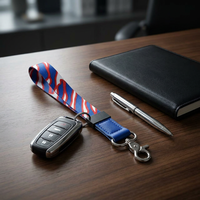 BSBH Dragonne courte réglable pour poignet, porte-clés de voiture, lanière personnalisée pour événement, sangle de téléphone, cadeau avec logo personnalisé