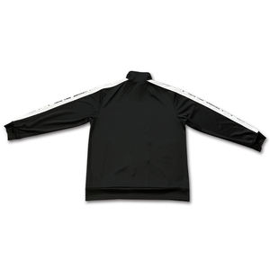 Ensemble de survêtements unisexe à fermeture éclair noire et logo personnalisé Taille XXL Vêtements de sport décontractés pour la course à pied respirants légers Impression par sublimation - Product Image 5