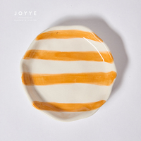 Assiette à dîner en céramique artisanale certifiée CE, motifs sur le thème de la boulangerie, peinte à la main, personnalisée, de la marque JOYYE
