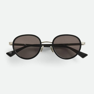 Bottega BV Retro Round Oval Sunglasses Metal Acetate Frame UV Protection Fashion Eyewear for Men Women Veneta - Product Image 1