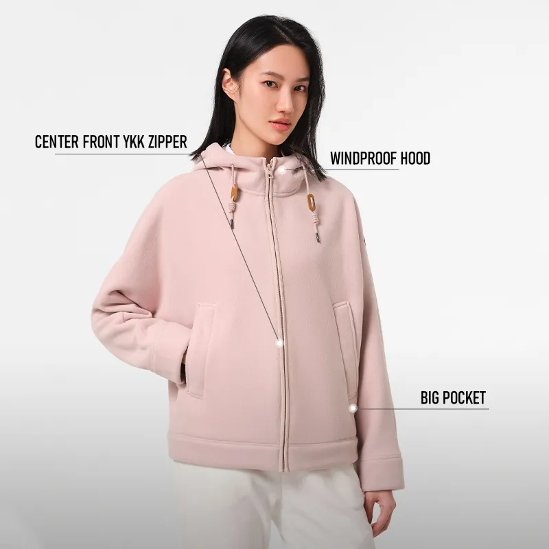 Pelliot Polar Fleece Jacket 2023 A/W Outdoor Thick Warm Hooded Fleece Jackets for Women