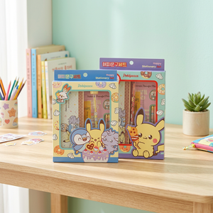 Set de Papelería Pokemoned Happy de Plástico: Lápiz, Borrador, Sacapuntas - Regalo Escolar Básico Coreano de Anime Lindo para Niños al por Mayor - Product Image 3