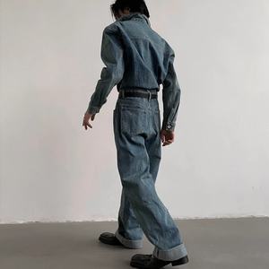 Mono vaquero de manga larga con hombreras de alta calidad para hombre y mujer al por mayor - Product Image 5