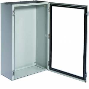 FL176A Personalizzabile con armadio in acciaio Hagers da parete con porta trasparente H950 W600 D300 Orion Plus - Product Image 1