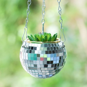 Cintre de plante de <span class=keywords><strong>pot</strong></span> de jardinière de boule de disco suspendu unique pour les plantes d'intérieur extérieures - Product Image 2